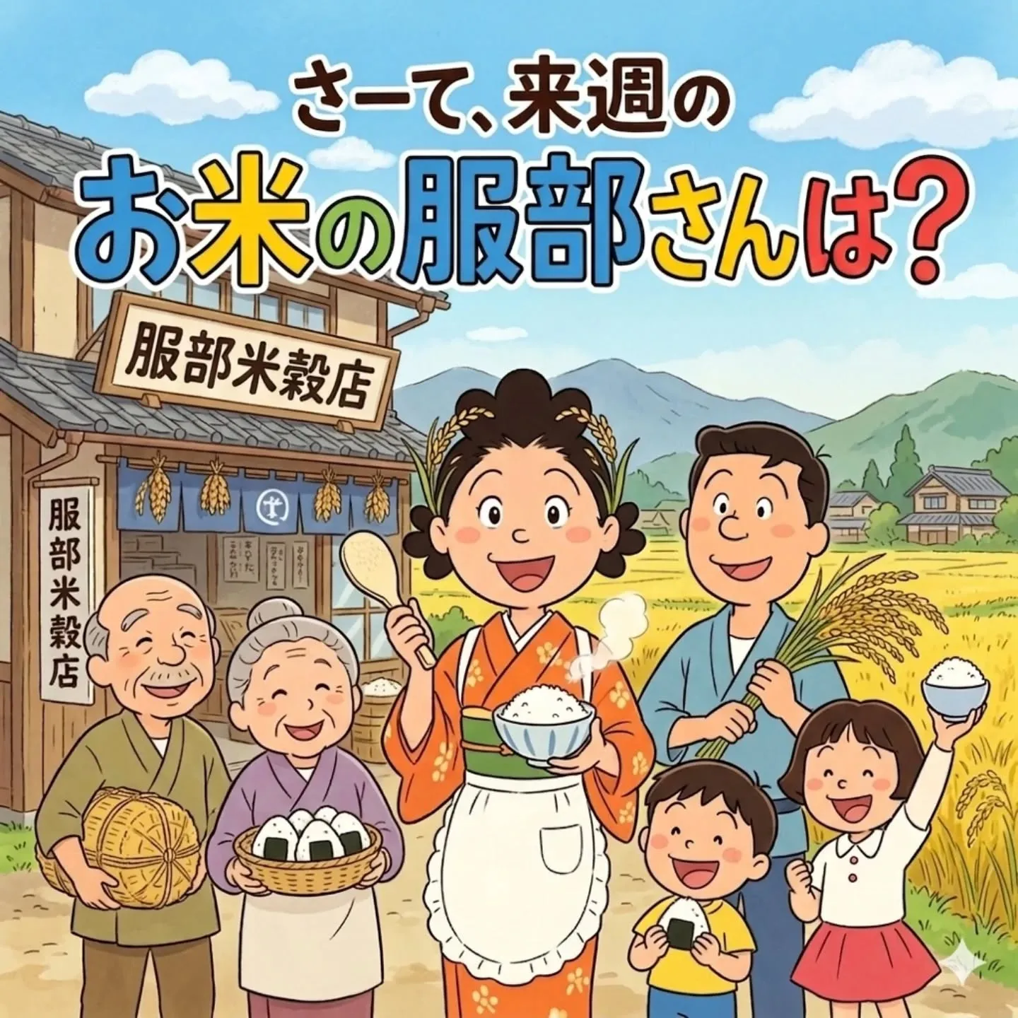 さーて、来週のお米の服部さんはー♪♪